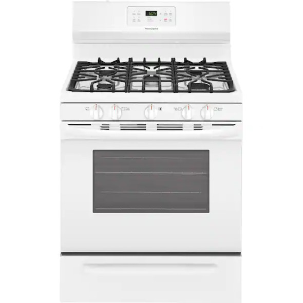 Frigidaire 30 in. 5.0 cu. ft. Gas Range with Self-Cleaning Oven in White