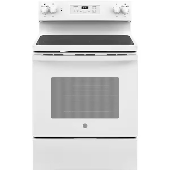GE 30 in. 5.3 cu. ft. Electric Range with Self-Cleaning Oven in White