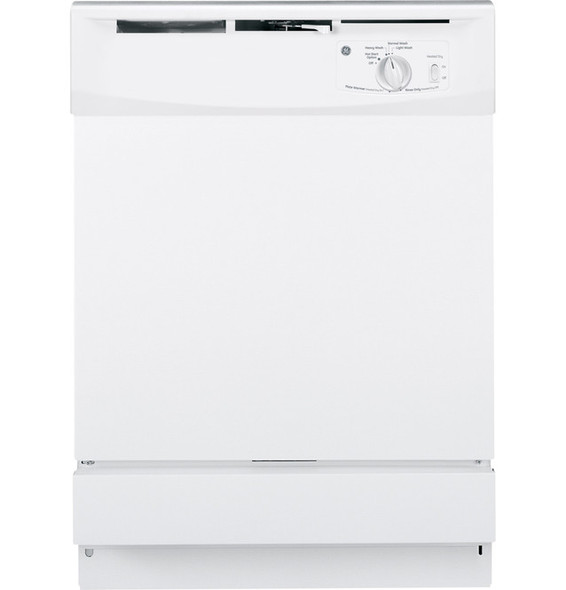 GE - 24" Built-In Dishwasher - White on White