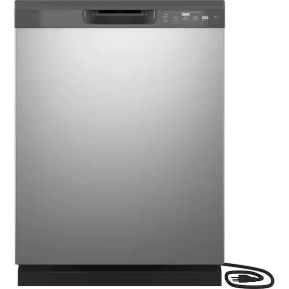 GE 24 in. Stainless Steel Front Control Built-In Tall Tub Dishwasher with Steam Cleaning, Dry Boost, and 59 dBA