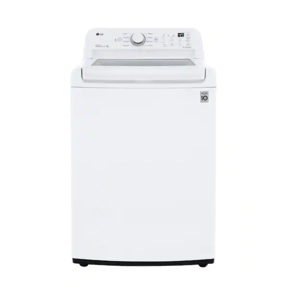 LG Electronics 4.5 cu. ft. Large Capacity Top Load Washer with Impeller, NeveRust Drum, TurboDrum Technology in White