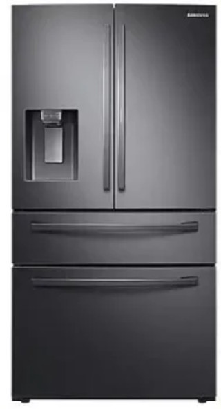 Samsung 28 cu. ft. Food Showcase 4-Door French Door Refrigerator in Black Stainless Steel