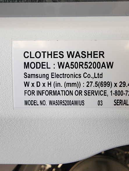 Samsung Top Load Washer/Dryer Set WA50R5200AW/DVE50R5200W