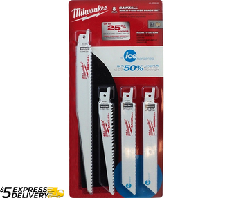 Milwaukee 8 Piece Ice Reciprocating Metal Wood Saw Blade Set 49-22-0240