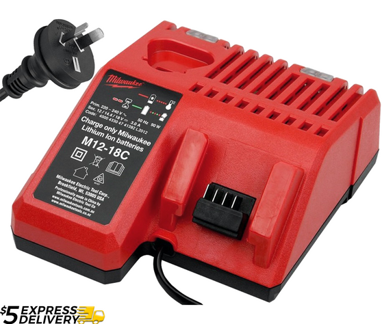 Milwaukee GENUINE Battery Charger 12V M12 18V M18 Lithium Ion & REDLINK M12-18C