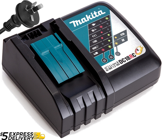 Makita GENUINE Battery Charger Fast Lithium Ion 14V -18V 1.5-6Ah  DC18RC