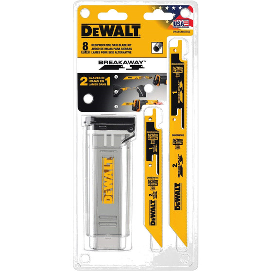 DEWALT BREAKAWAY Reciprocating Saw Blades Bi-Metal Set  DWABK48SETCS DEWALT BREAKAWAY Reciprocating Saw Blades Bi-Metal Set  DWABK48SETCS