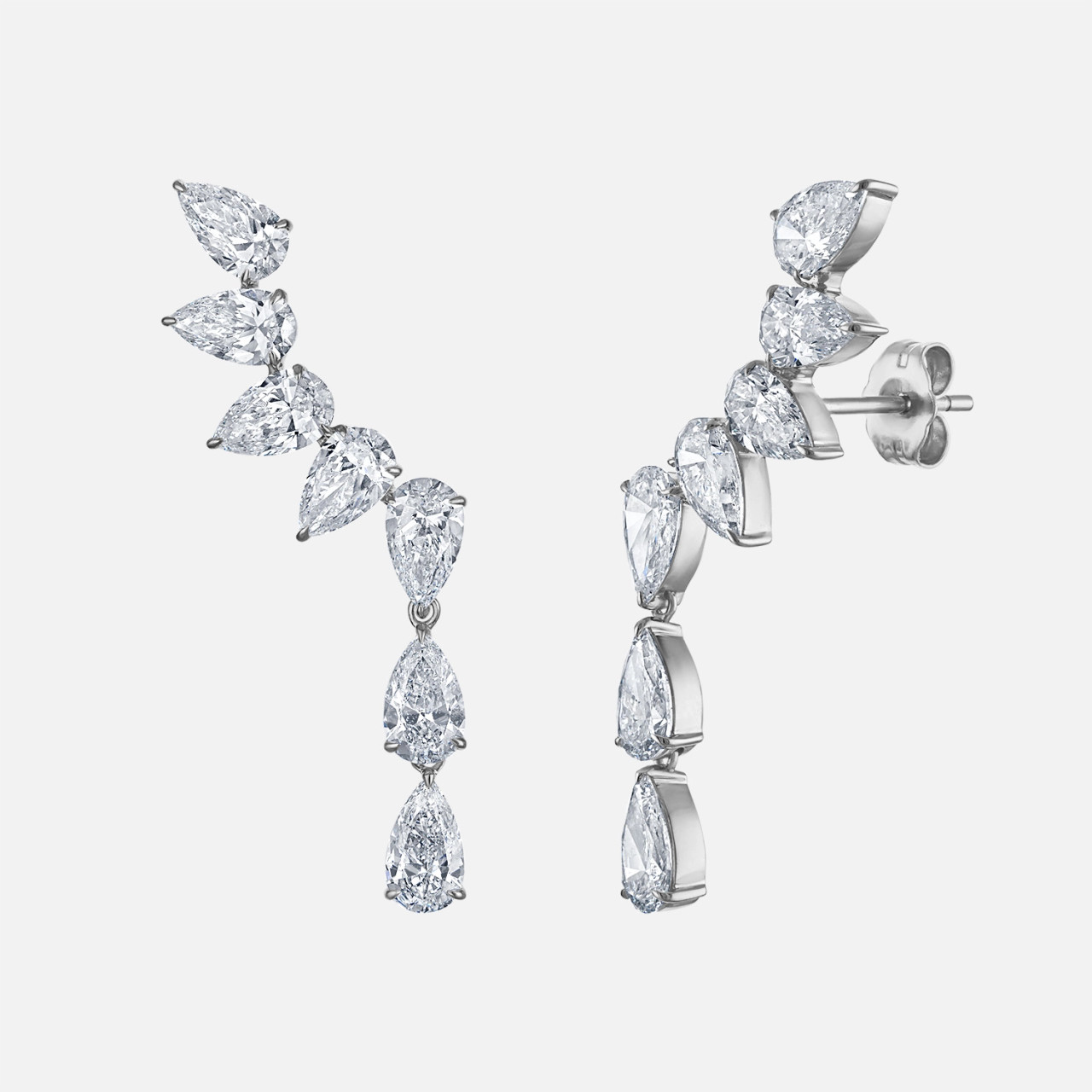 Pear-Shaped Diamond Ear Crawlers | Razny Jewelers
