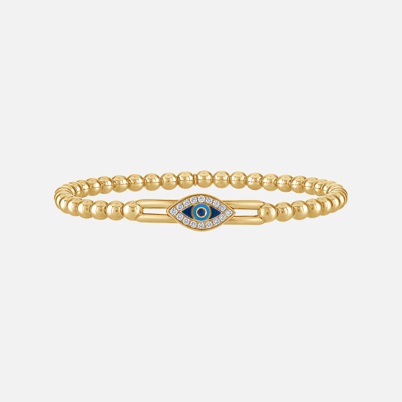 Hulchi Belluni Evil Eye Beaded Stretch Bracelet