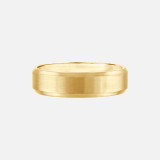 18k palladium yellow gold mens wedding band with sandpaper center and high polished edges