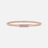 Triple Diamond Square Beaded Stretch Bracelet