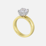 Perfect Love 14k White and Yellow Semi-Mount for 2.00-Carat Round Diamond