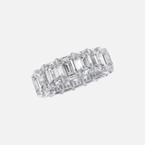 Forever by Razny Platinum Emerald-Shape Diamond Eternity Wedding Band
