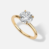 Forever by Razny 18k Yellow Gold Solitaire Classic Round Semi-Mount