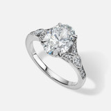 18k White Gold Vintage-Style Split Shank Semi-Mount