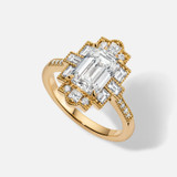 Forever by Razny 18k Yellow Gold Vintage Art Deco Semi-Mount