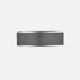 Grey tantalum with 14k white gold edges