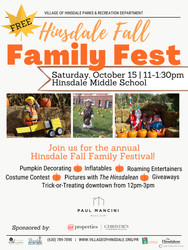 JOIN US! Hinsdale Fall Fest: October 15th 12PM-3PM