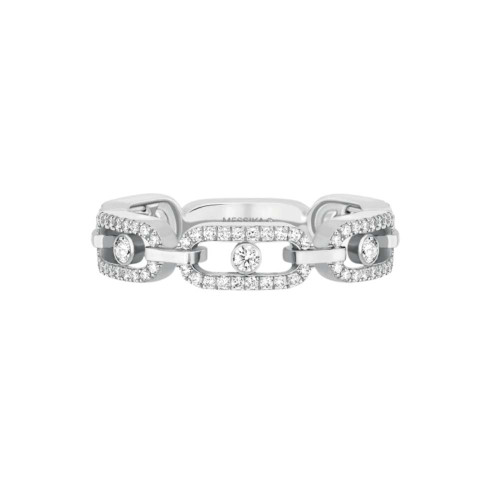 Messika White Gold Move Link Multi Pavé Ring