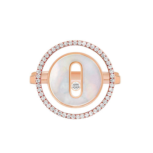 Messika Pink Gold Lucky Move PM White Mother-of-Pearl Ring