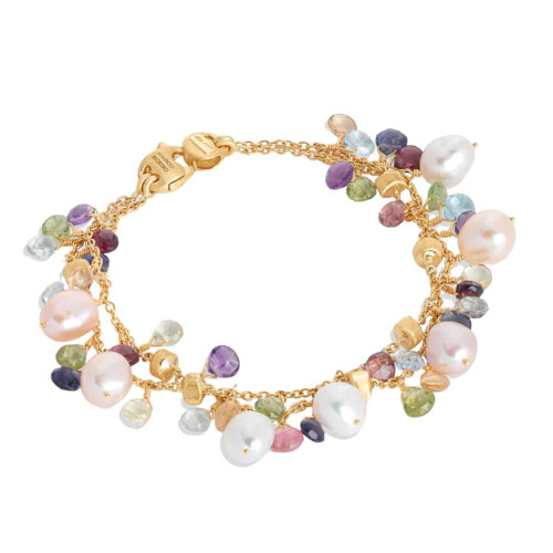Marco Bicego Yellow Gold Paradise Pearl Double Strand Bracelet