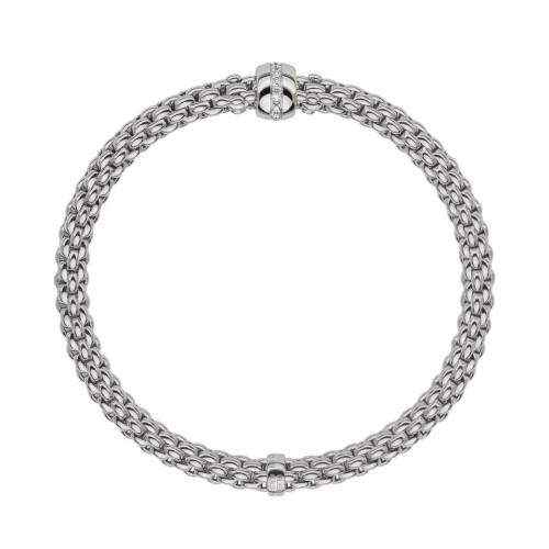 Fope White Gold Solo Flex'it Diamond Stretch Bracelet