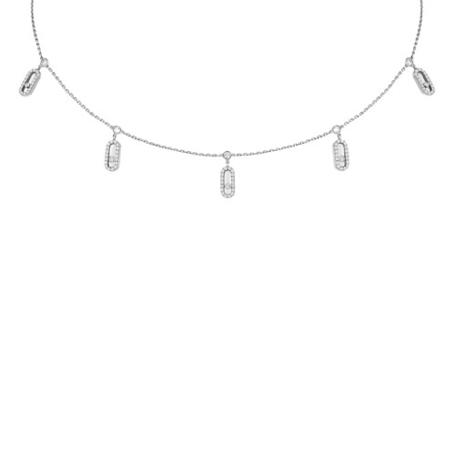 Messika White Gold Move Uno Pavé Drop Choker