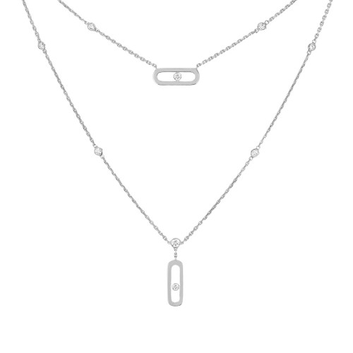 Move Uno 2 Rows Diamond Necklace