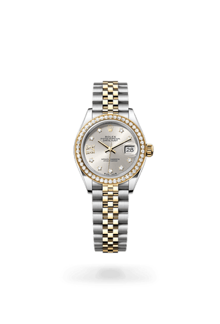Rolex Lady-Datejust in Oystersteel, Yellow Gold and Diamonds, M279383RBR-0003 - Razny Jewelers