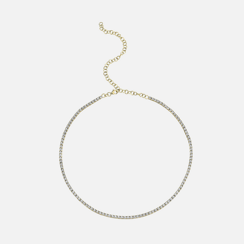 Shy Creation 0.95-Carat Diamond Tennis Necklace