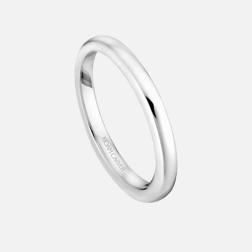 Noam Carver 14k White Gold Classic Solitaire Wedding Band