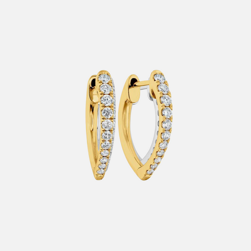 Mémoire Imperial Huggie Diamond Earrings in yellow gold