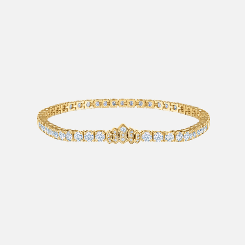 1.82-Carat Gold Tiara Tennis Bracelet