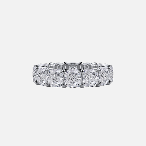 Forever by Razny Platinum Cushion Diamond Eternity Wedding Band