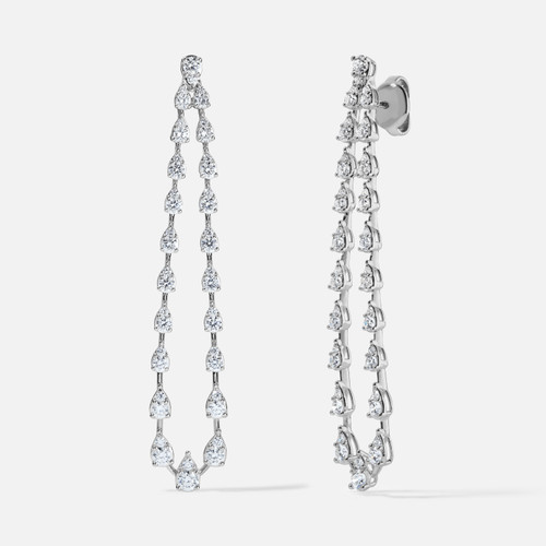 Diamond Waterfall Drop Earrings