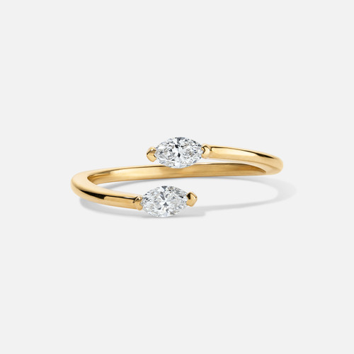 Marquise Diamond Bypass Ring