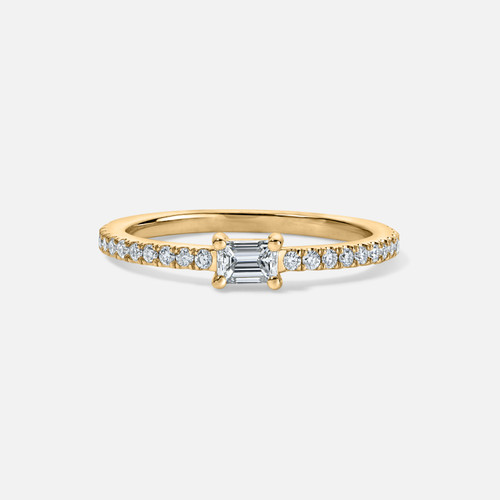 Emerald-Cut Diamond Center Ring