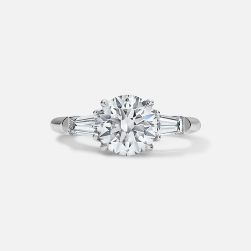 Forever by Razny 18k White Gold Taper Baguette Semi-Mount