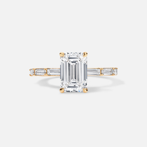 Forever by Razny 18k Yellow Gold Modern East-West Baguette Semi-Mount