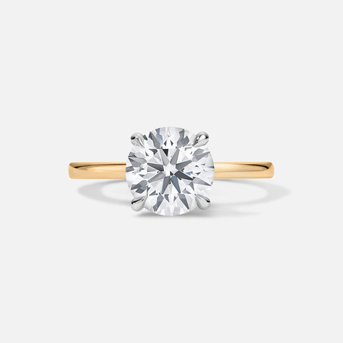 Forever by Razny 18k Yellow Gold Solitaire Classic Round Semi-Mount