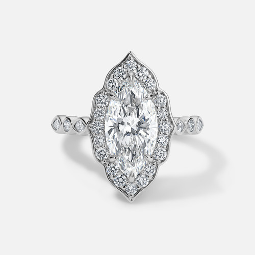 Forever by Razny 18k White Gold Vintage Victorian Semi-Mount