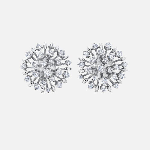 Large Diamond Lily Studs