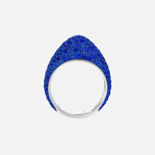 Blue Sapphire Bahia White Gold and Blue Rhodium Ring