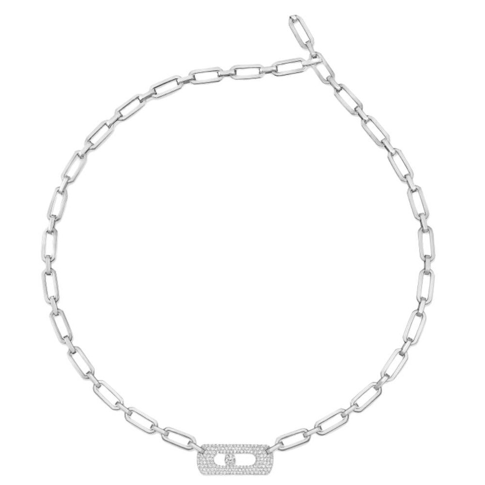 Messika White Gold Move Link Chain Necklace