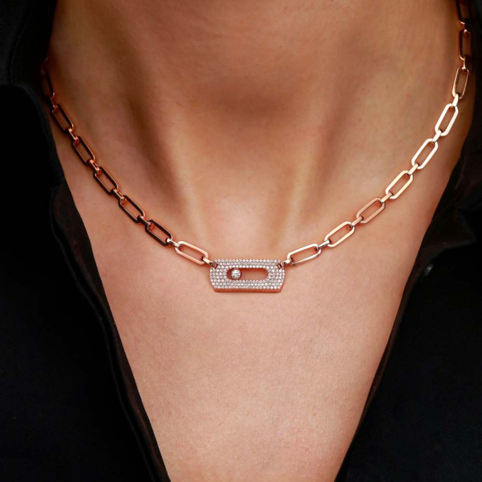 Messika White Gold Move Link Chain Necklace