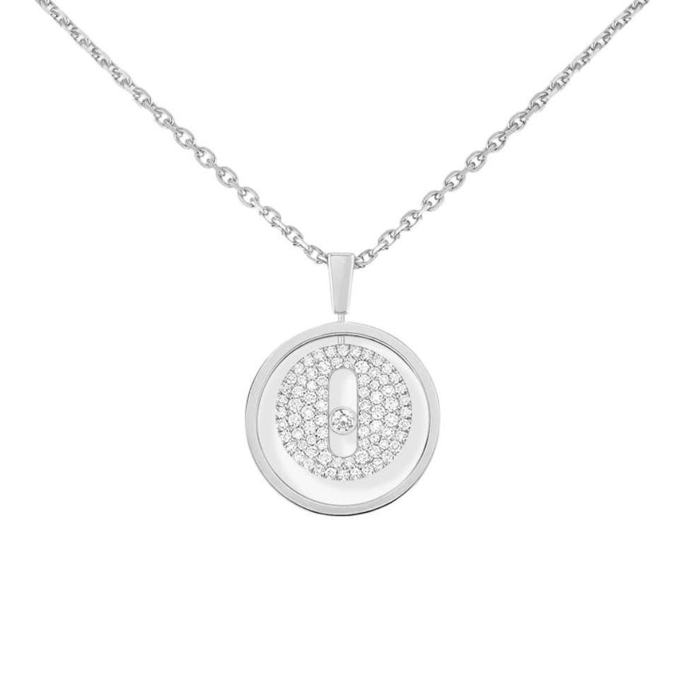 Messika White Gold Lucky Move PM Pavé Necklace