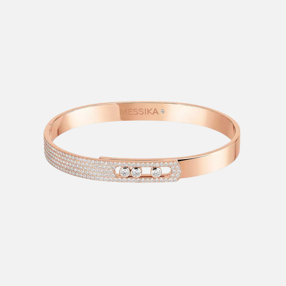 Messika Rose Gold Move Noa Pavé Bangle