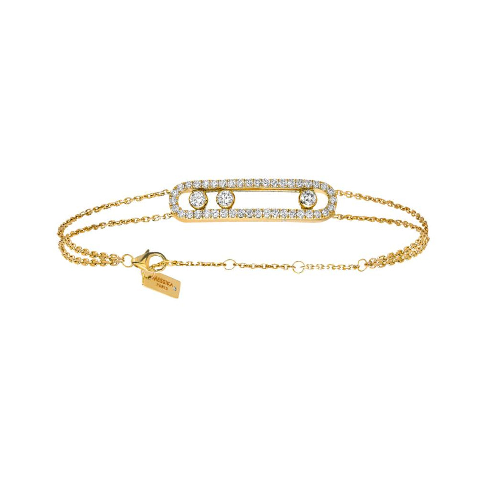 Messika Yellow Gold Move Classic Pavé Chain Bracelet