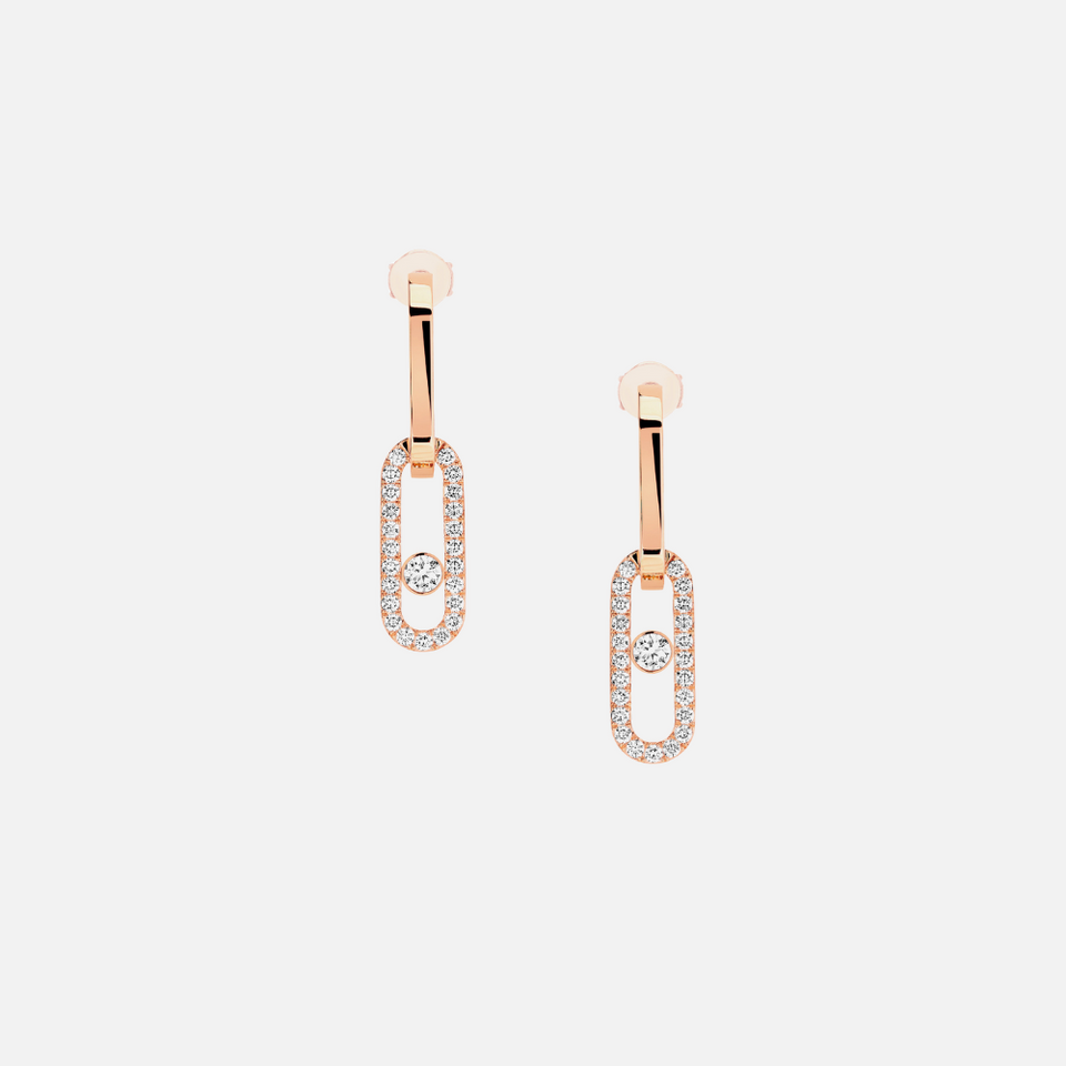 Move Uno Link Earring in rose gold