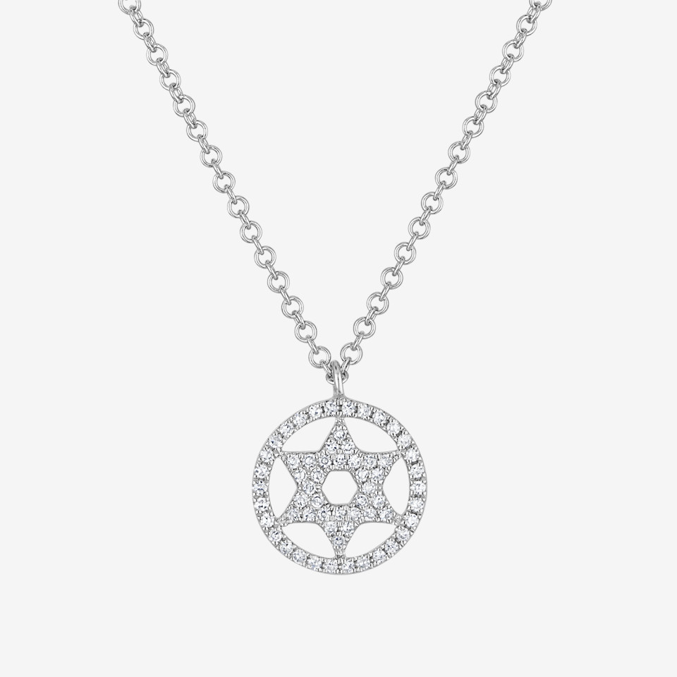 Star of David Circle Necklace